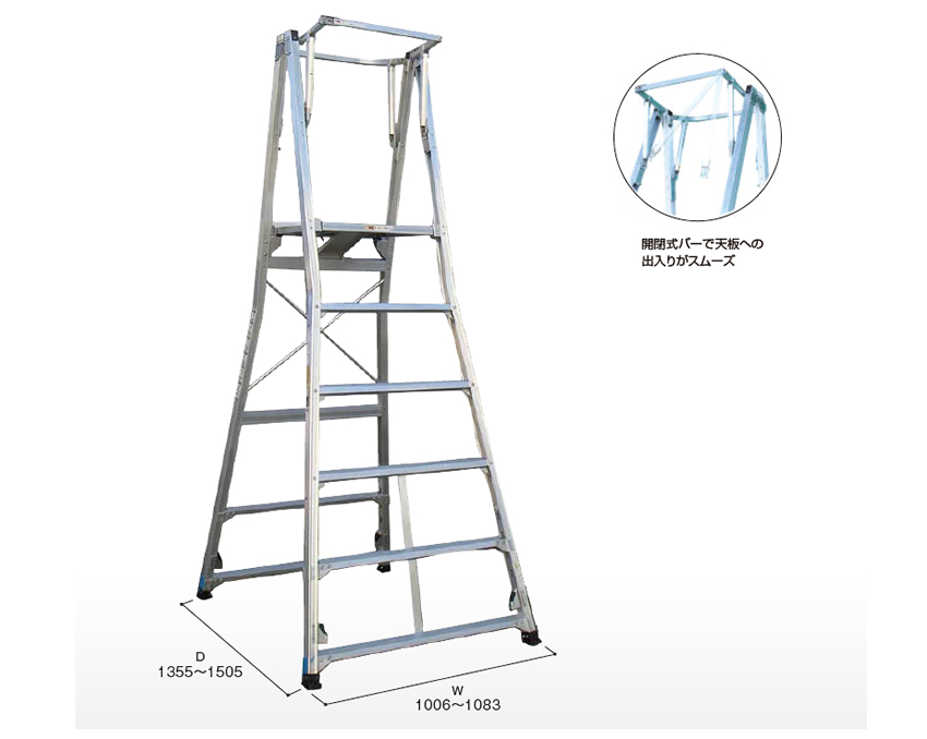 お買得】 ナカオ 可搬式作業台楽駝11号 SKY-11 1台 393-4535